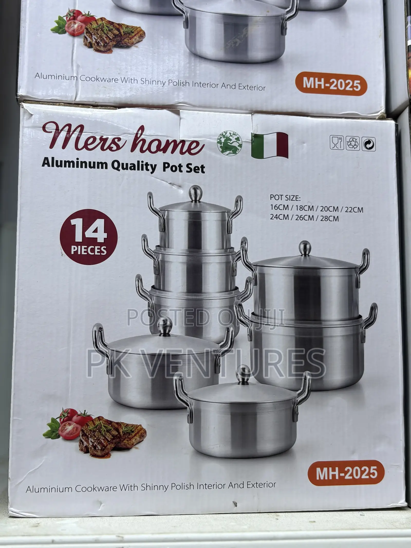 Mers Home Aluminum Quality Pot Set 14 Pieces