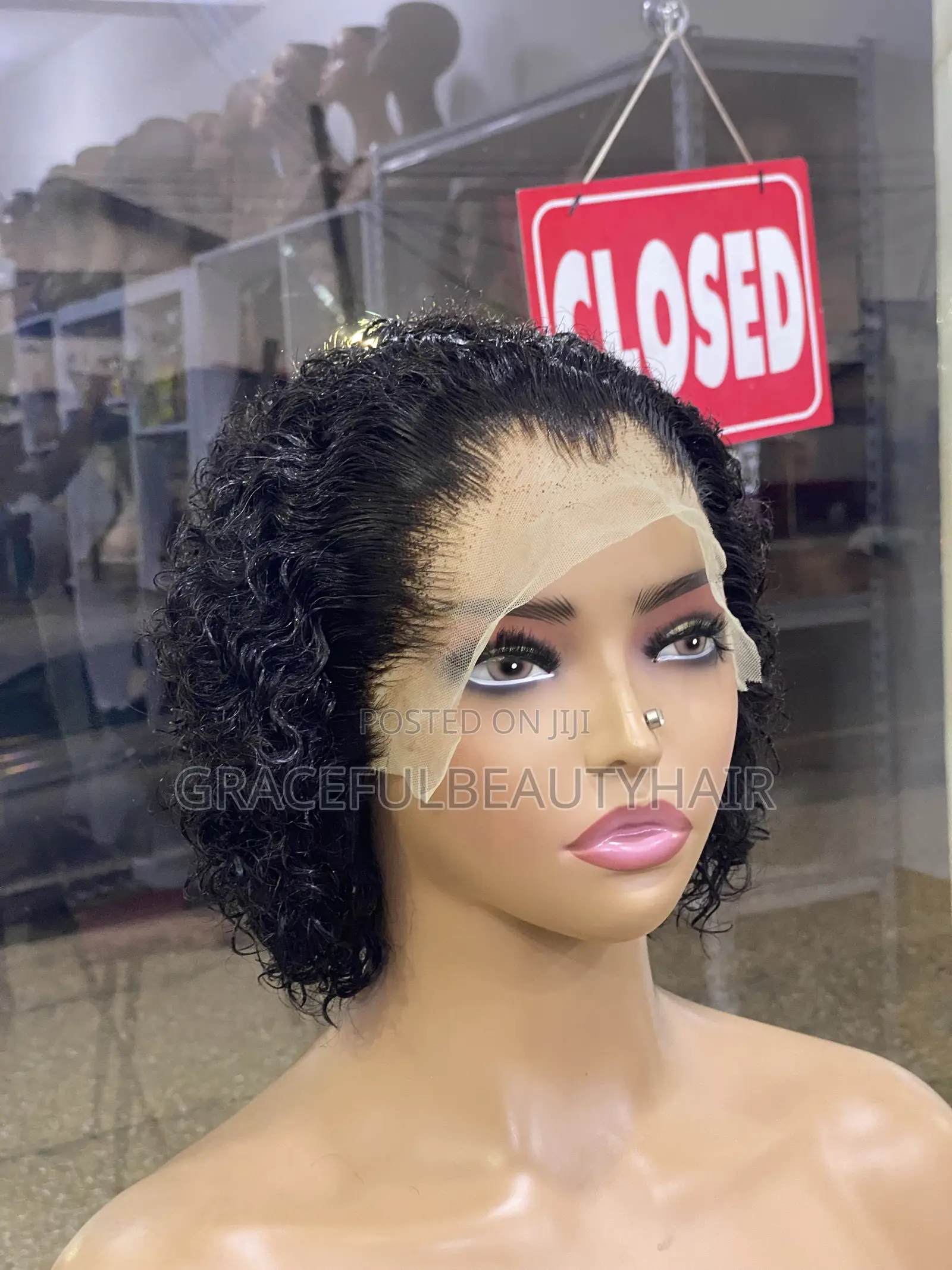 6 Inches Carribean Jerry Curls Glueless Frontal Cap