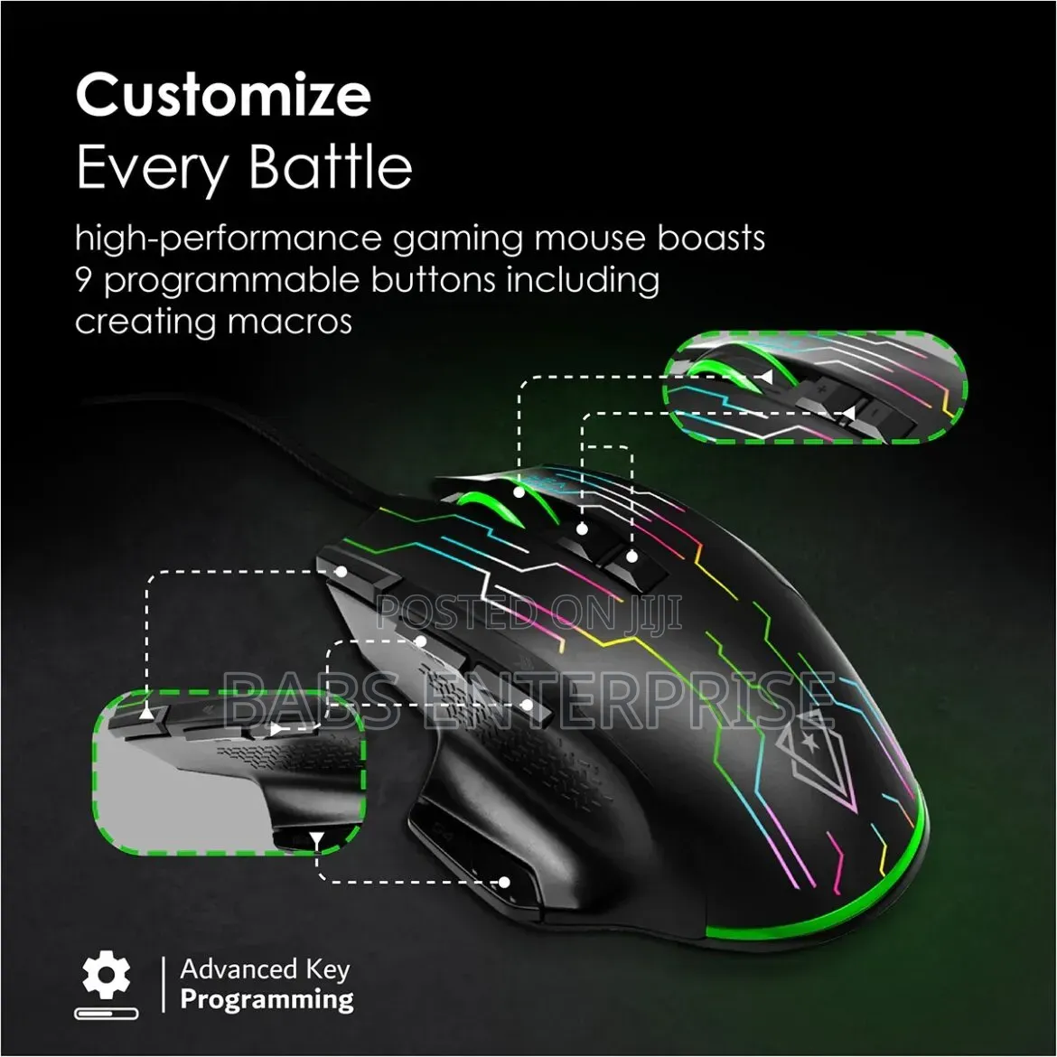 Vertux KRYPTONITE Wired Gaming Mouse Red