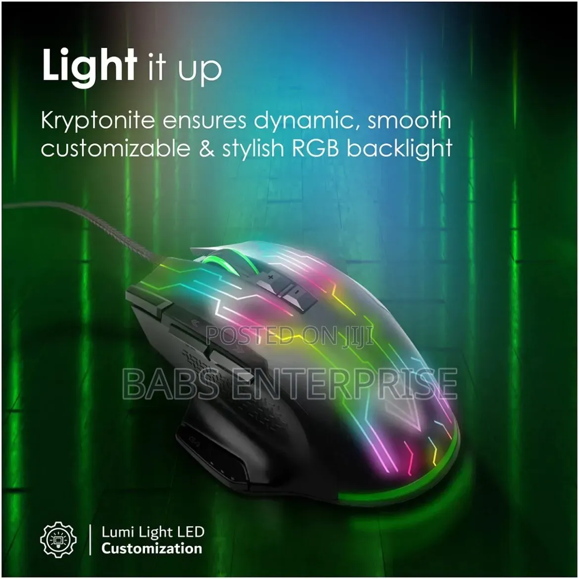 Vertux KRYPTONITE Wired Gaming Mouse Red