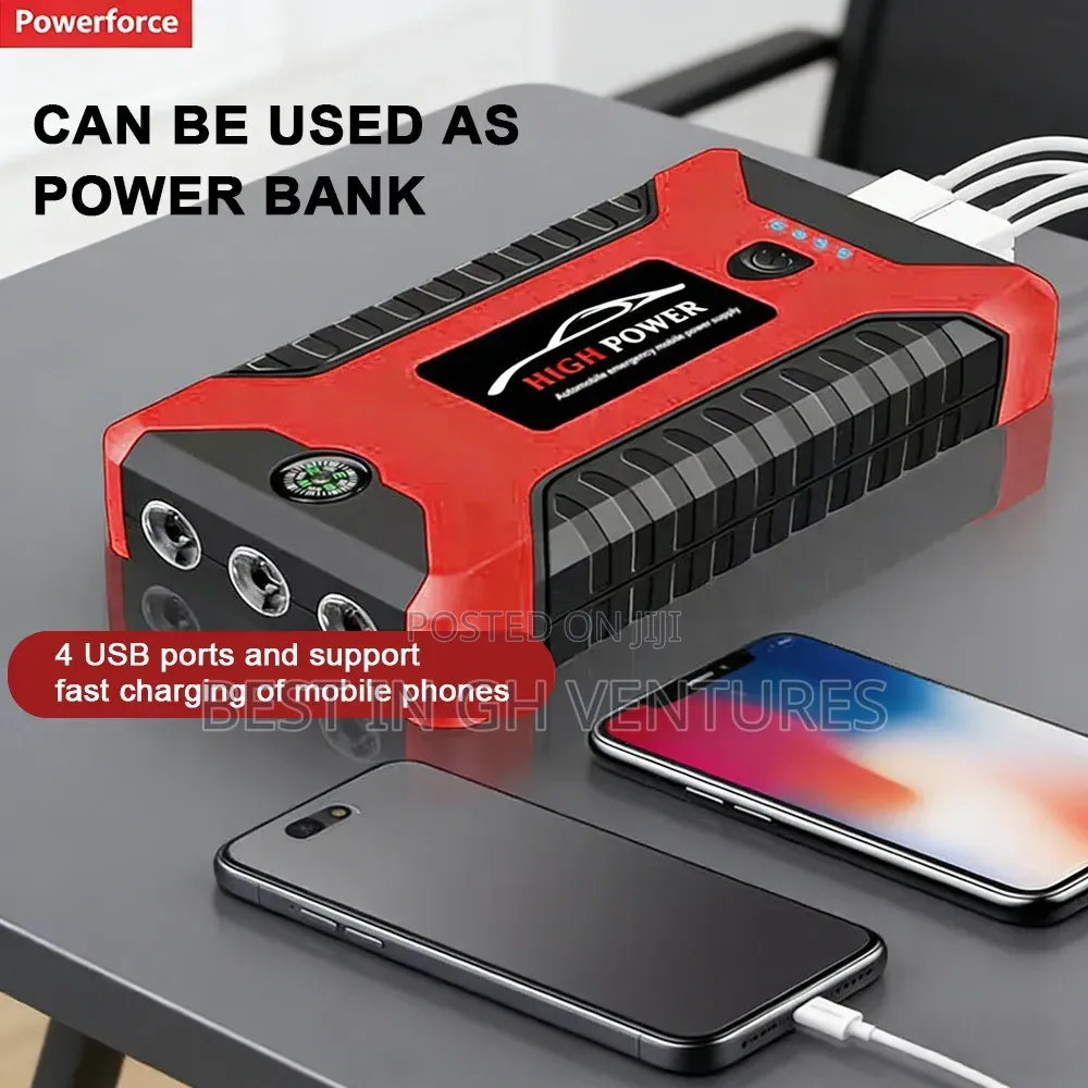 Power Bank Multipurpose Car Jump Starter With Inflator