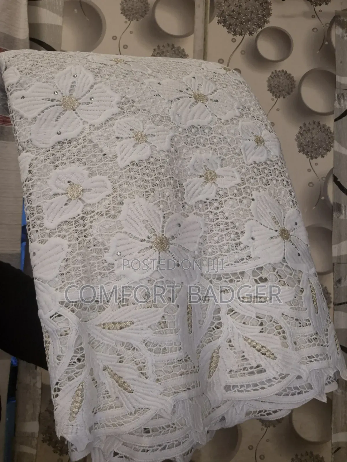 Quality Heavy Weight Embroidery Cord Lace With Floral Details