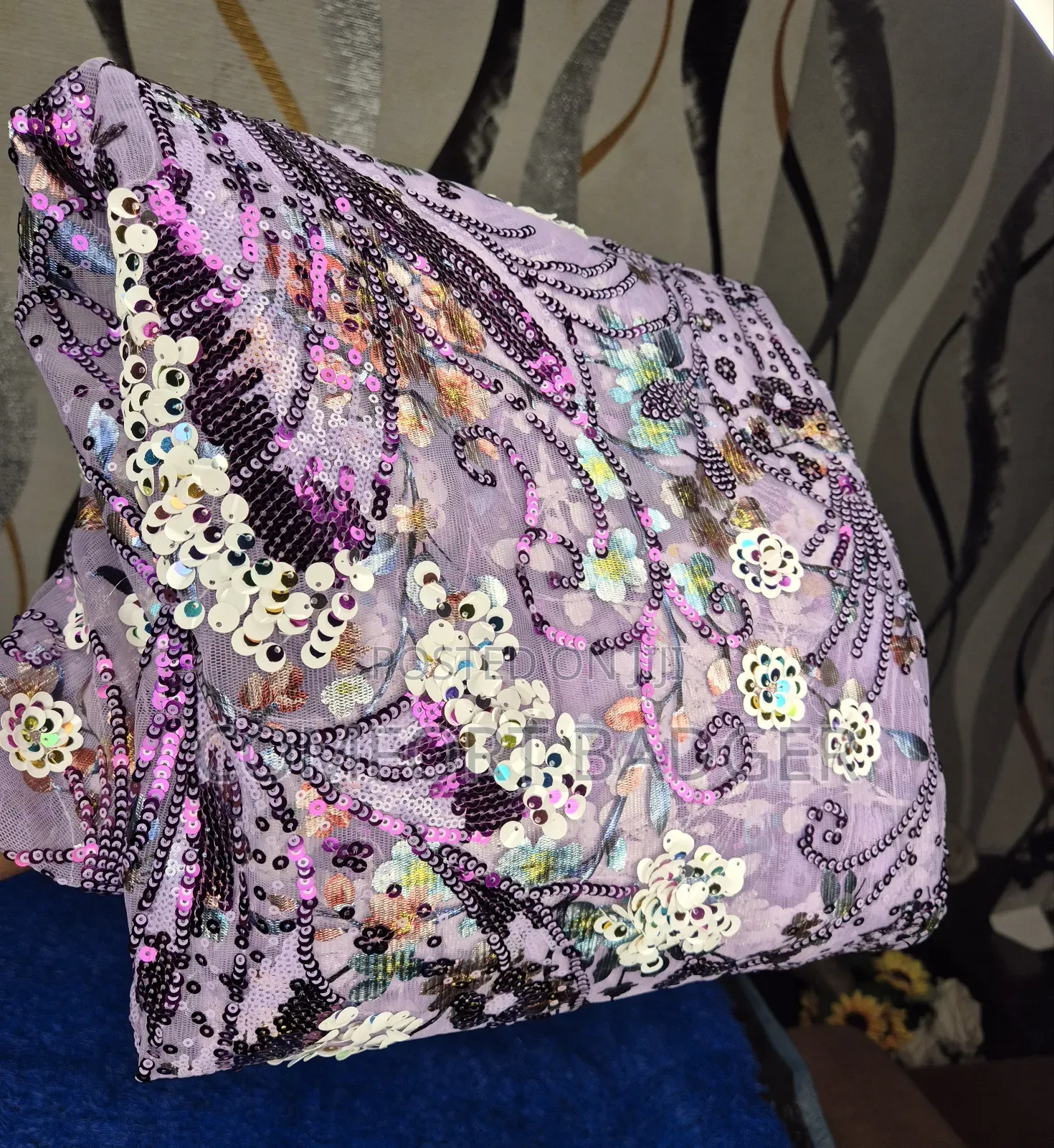 Lightweight Sequin Net Lace With Multi Tonal Sequin Designs