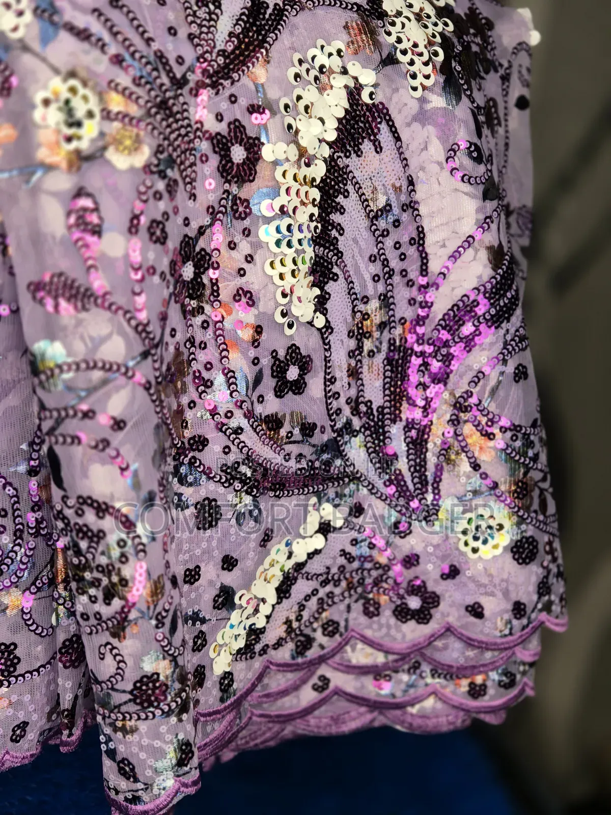 Lightweight Sequin Net Lace With Multi Tonal Sequin Designs