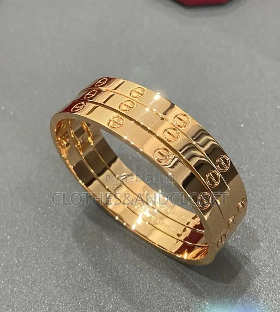 Trendy Gold Cartier Juste Un Clou Inspired Bangle Set