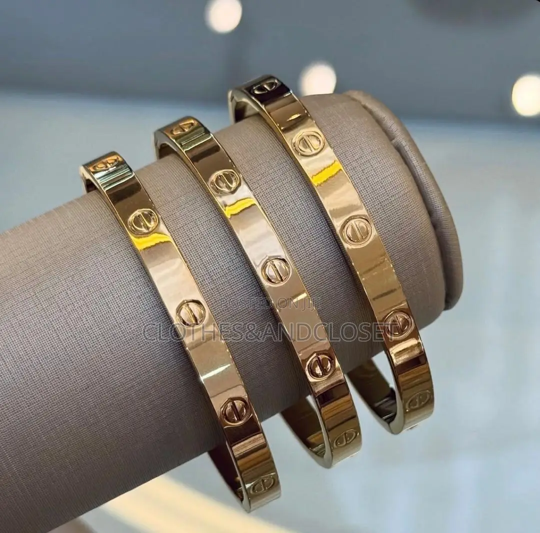 Trendy Gold Cartier Juste Un Clou Inspired Bangle Set