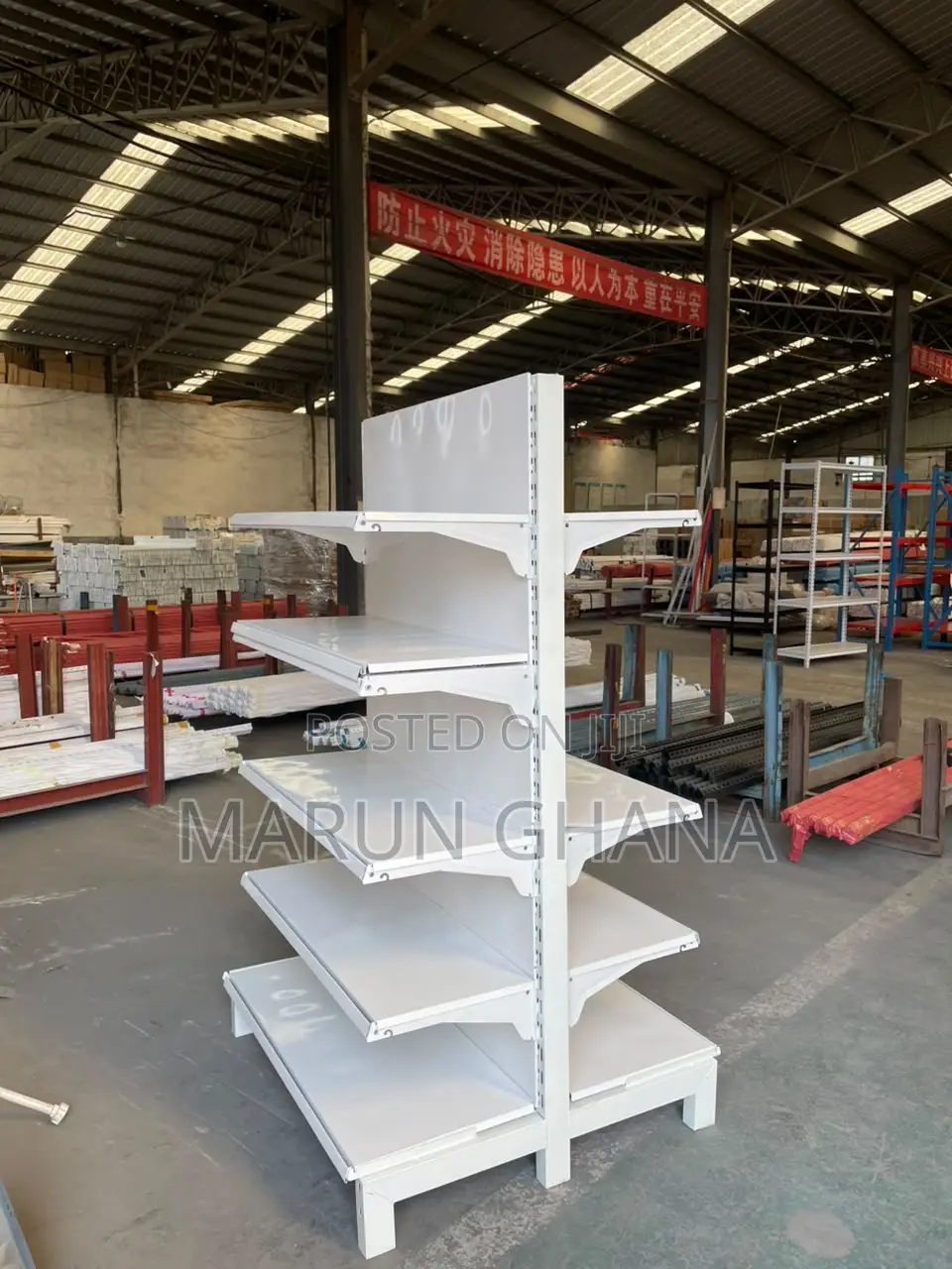 Double-Sided Supermarket Shelves – Adjustable Retail Display Rack