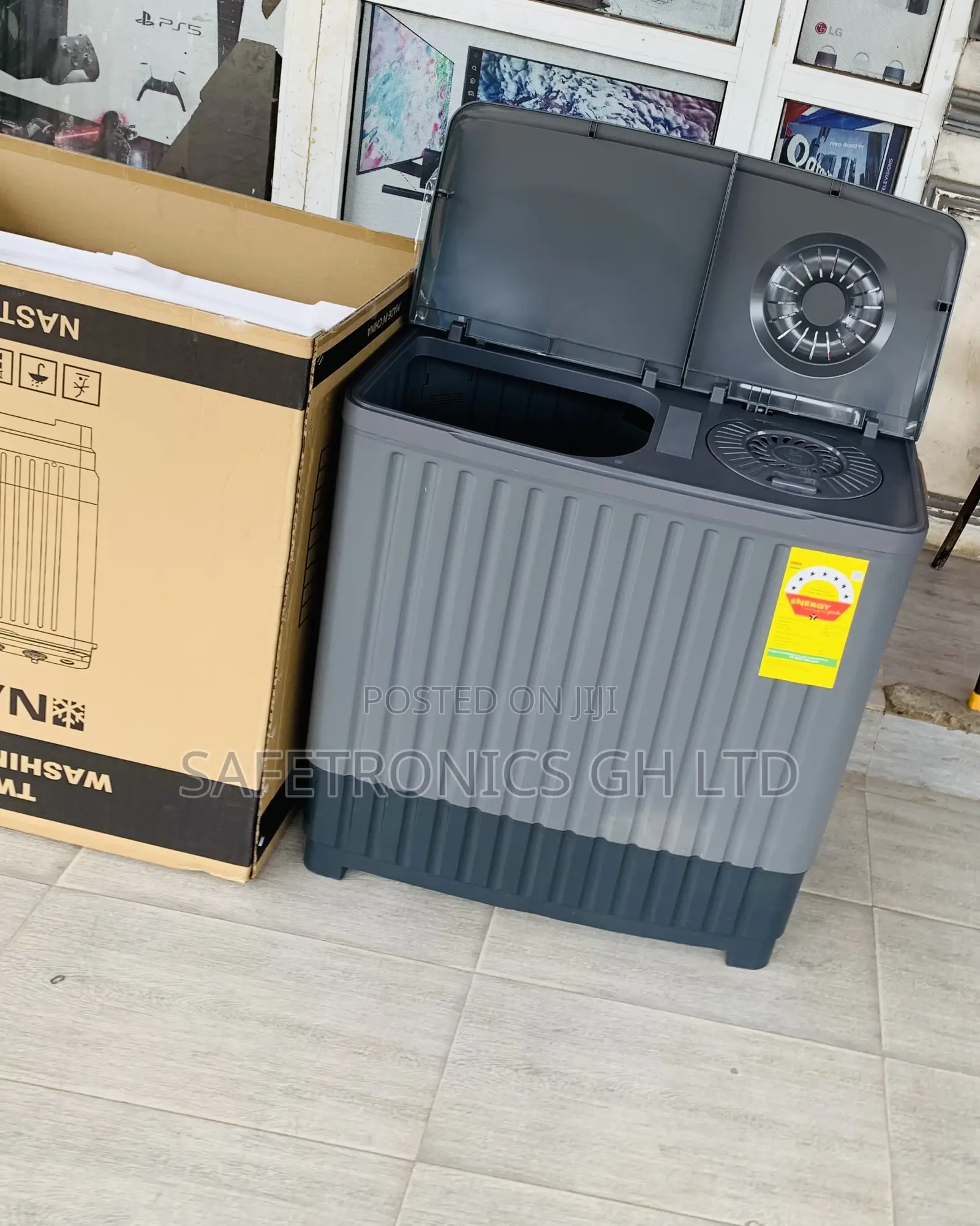 Newly Virtual Nasco Washing Machine Semi Automatic 8 Kg Grey