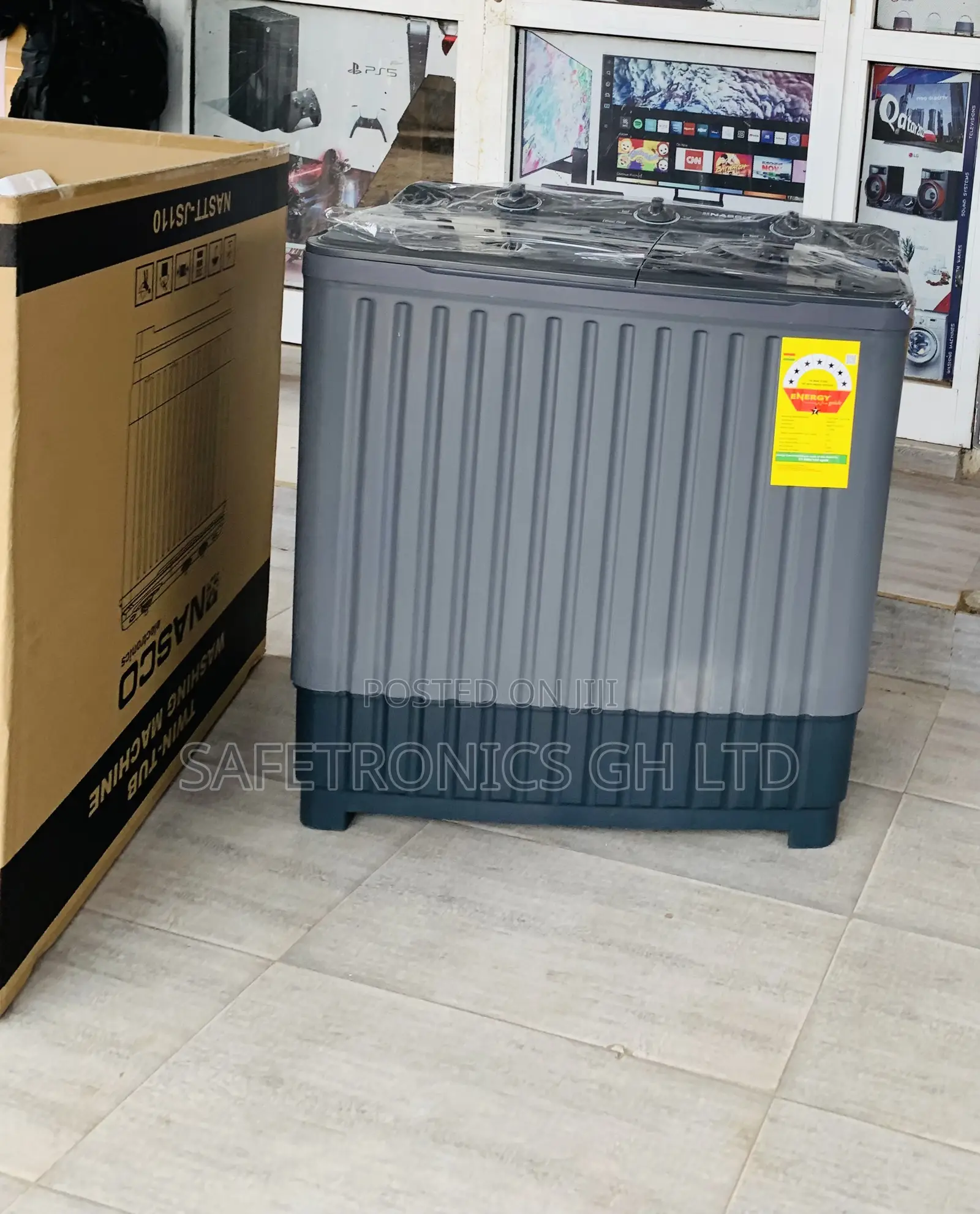 Newly Virtual Nasco Washing Machine Semi Automatic 8 Kg Grey