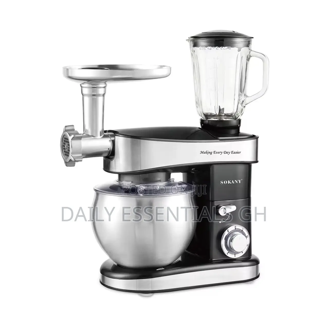 SOKANY Kitchen Master 7.5L Stand Mixer 1200W 6 Speeds