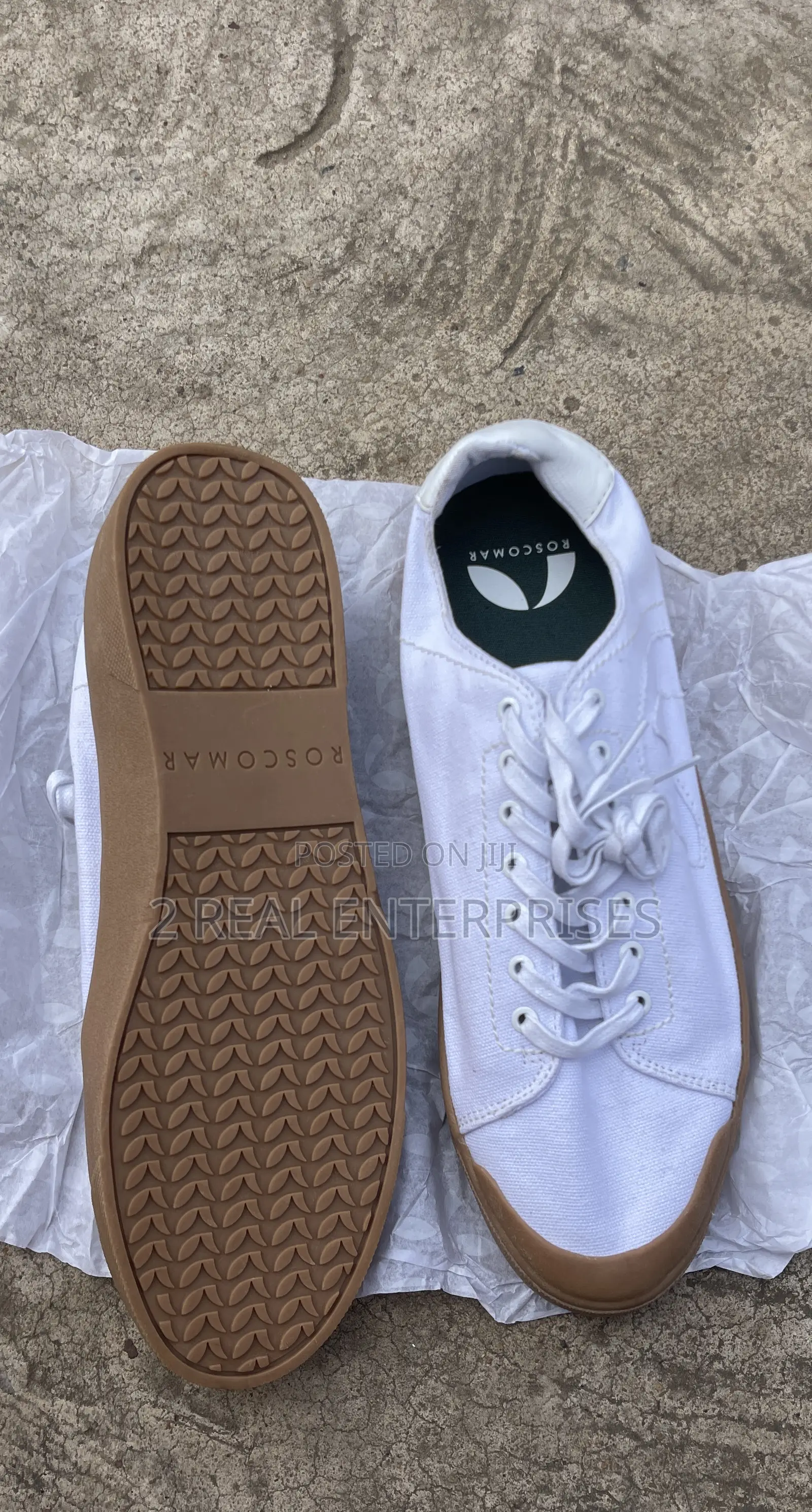Roscomar White Canvas Sneakers Size 44