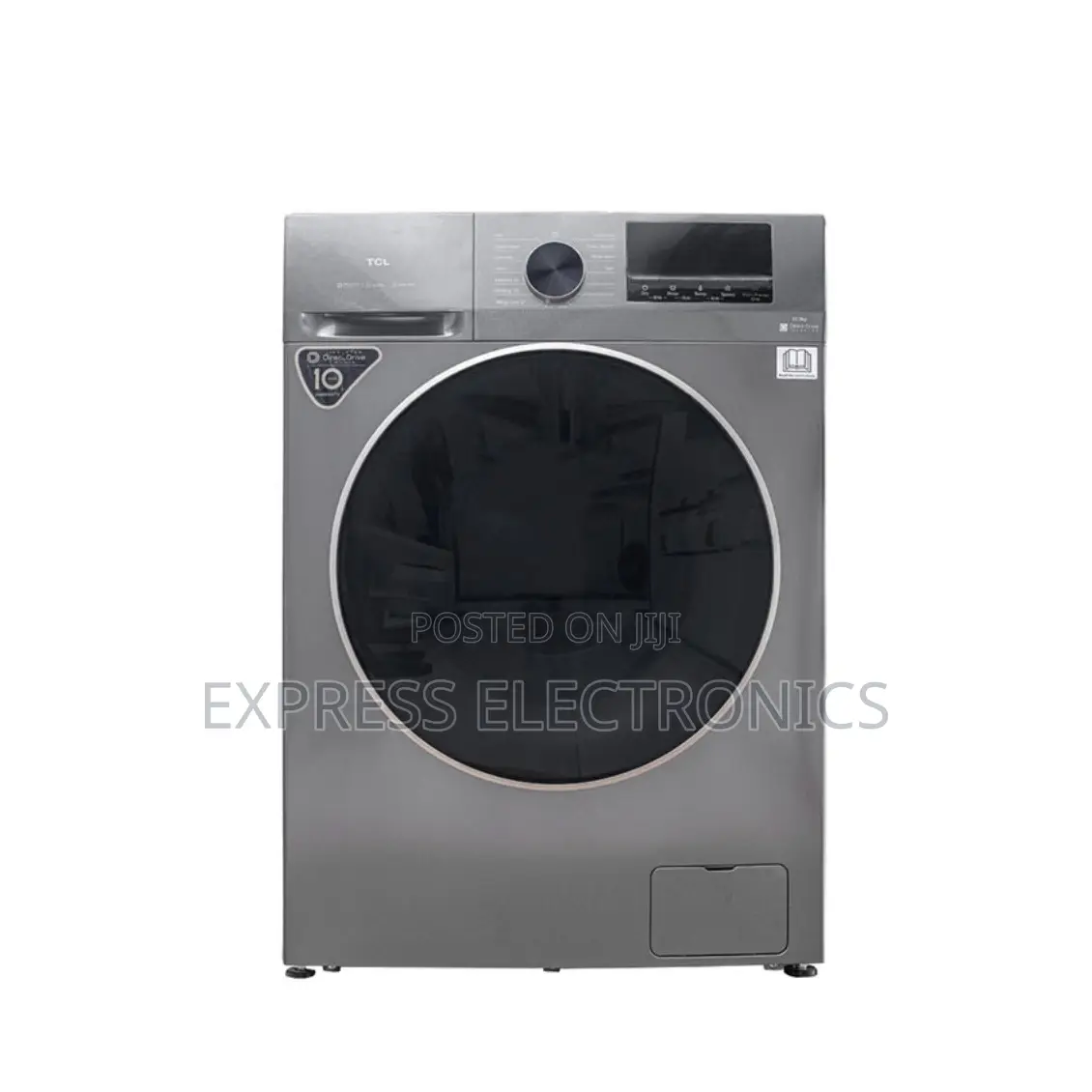 TCL Washing Machine Front Load Full Auto Silver 10.5 Kg Wash and Dry