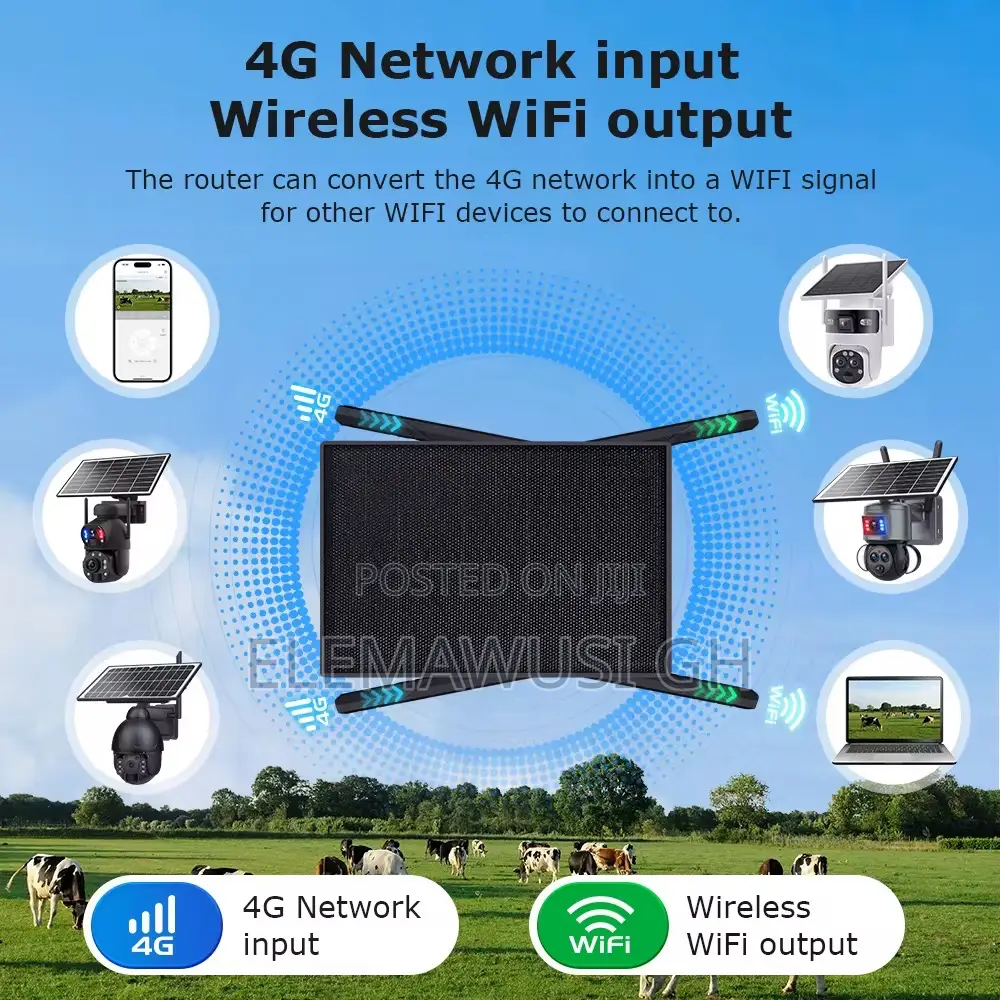 4g Solar Battery Powered Wifi Router Outdoor Waterproof