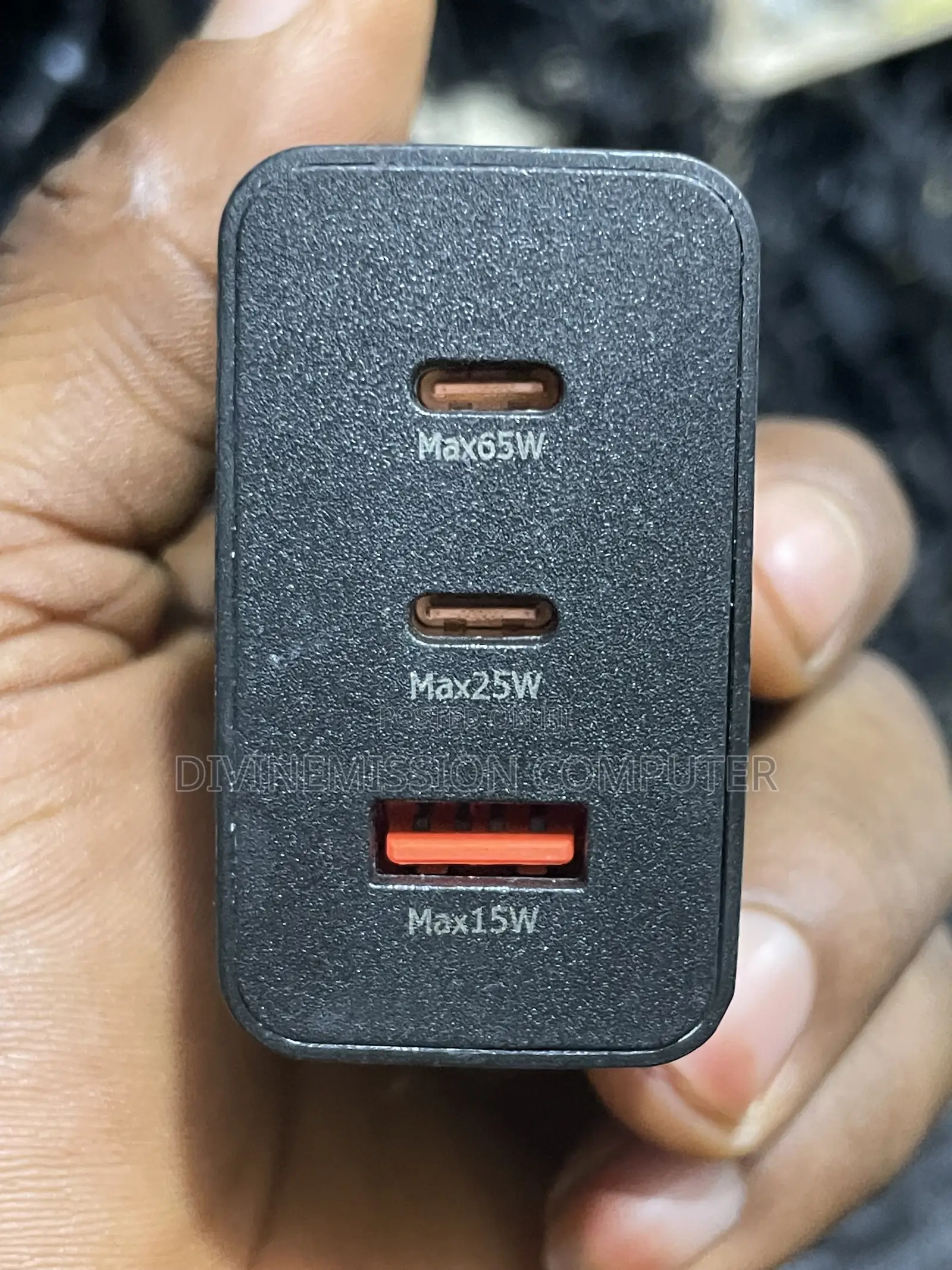 Skyhost Super Fast Charger for Type C Phones, 2 Type C Ports 65w, 25w