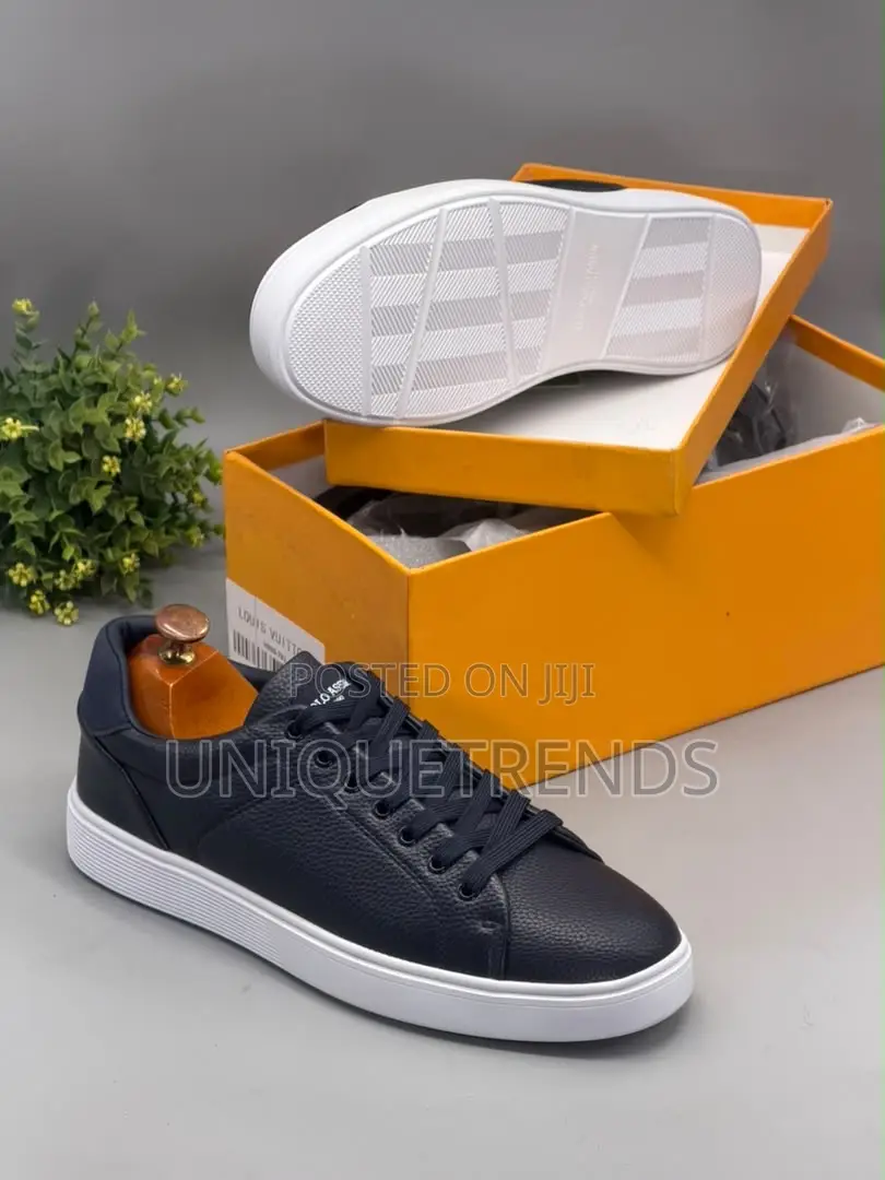 POLO Leather Lace-Up Sneakers (Navy)