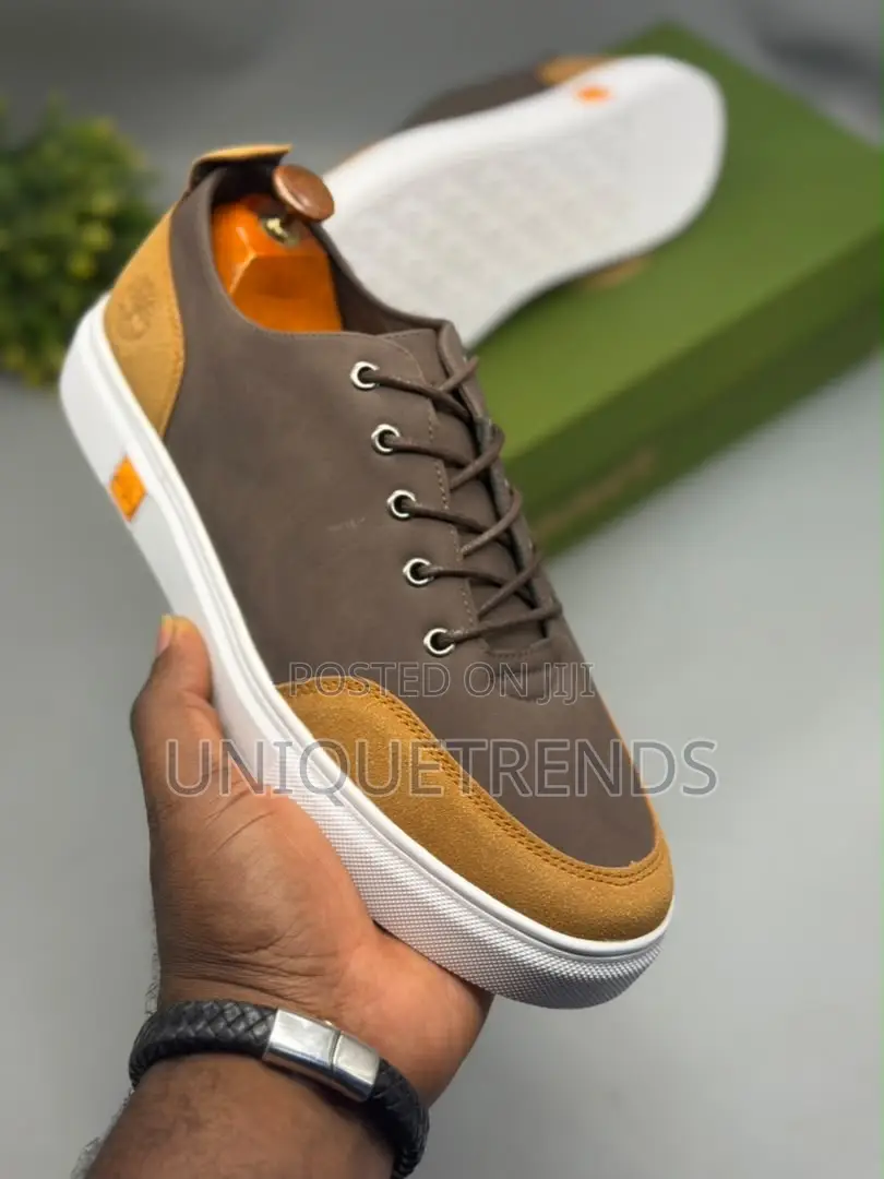 High Quality TIMBERLAND Leather Lace-Up Sneakers