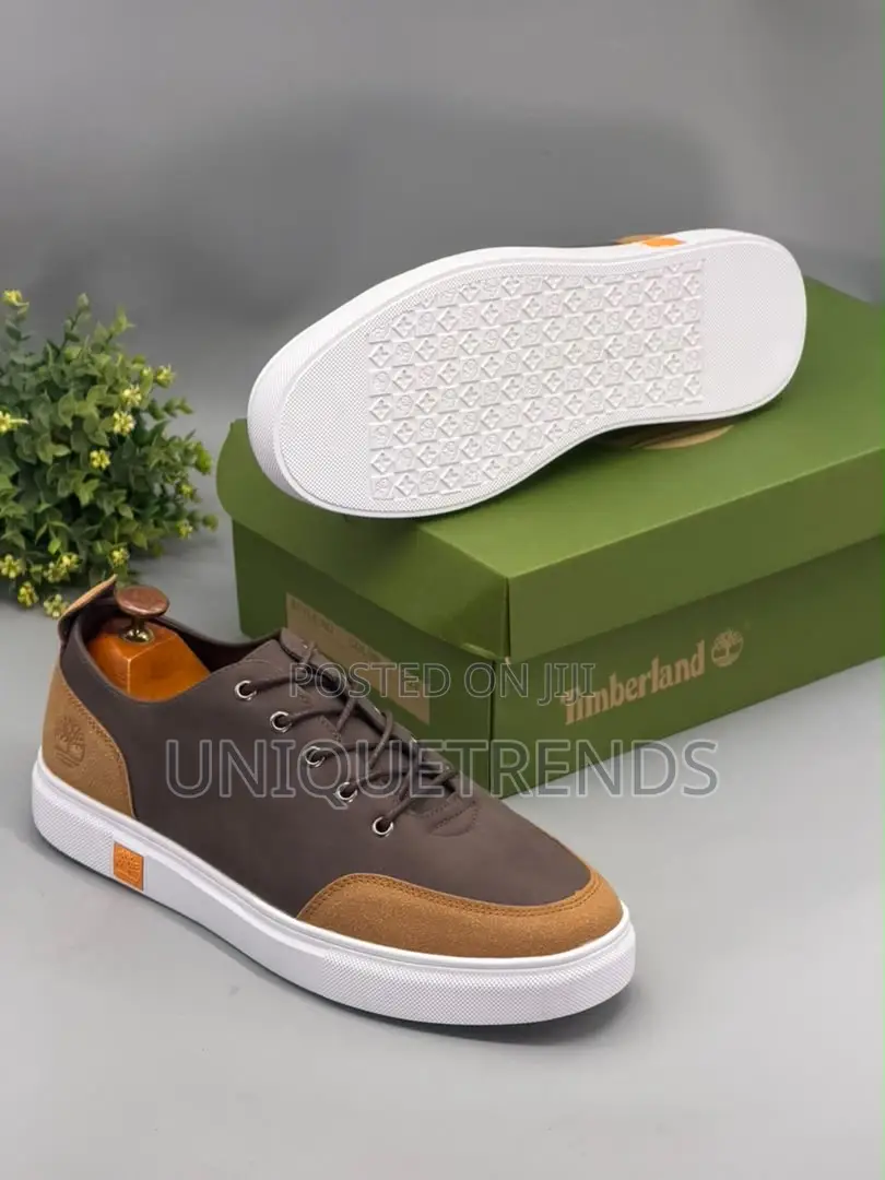 High Quality TIMBERLAND Leather Lace-Up Sneakers