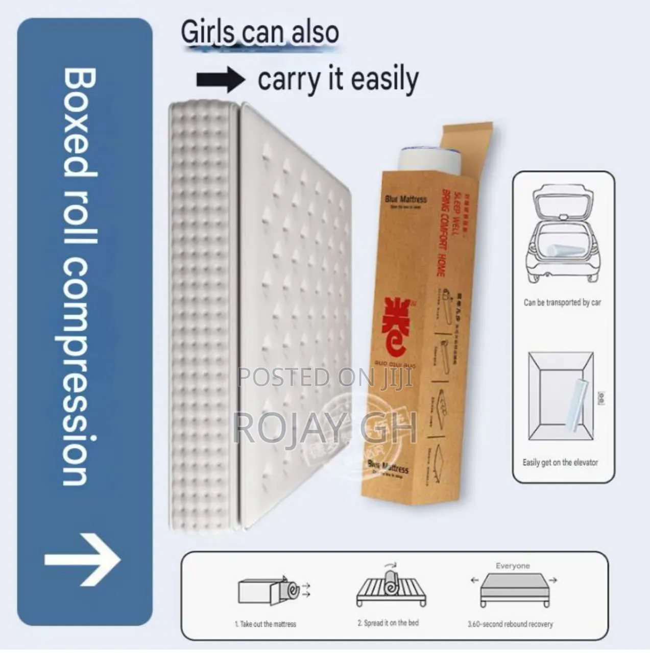 12" King-Sized High Grade Orthopaedic Compressed Mattress 180 X 200cm