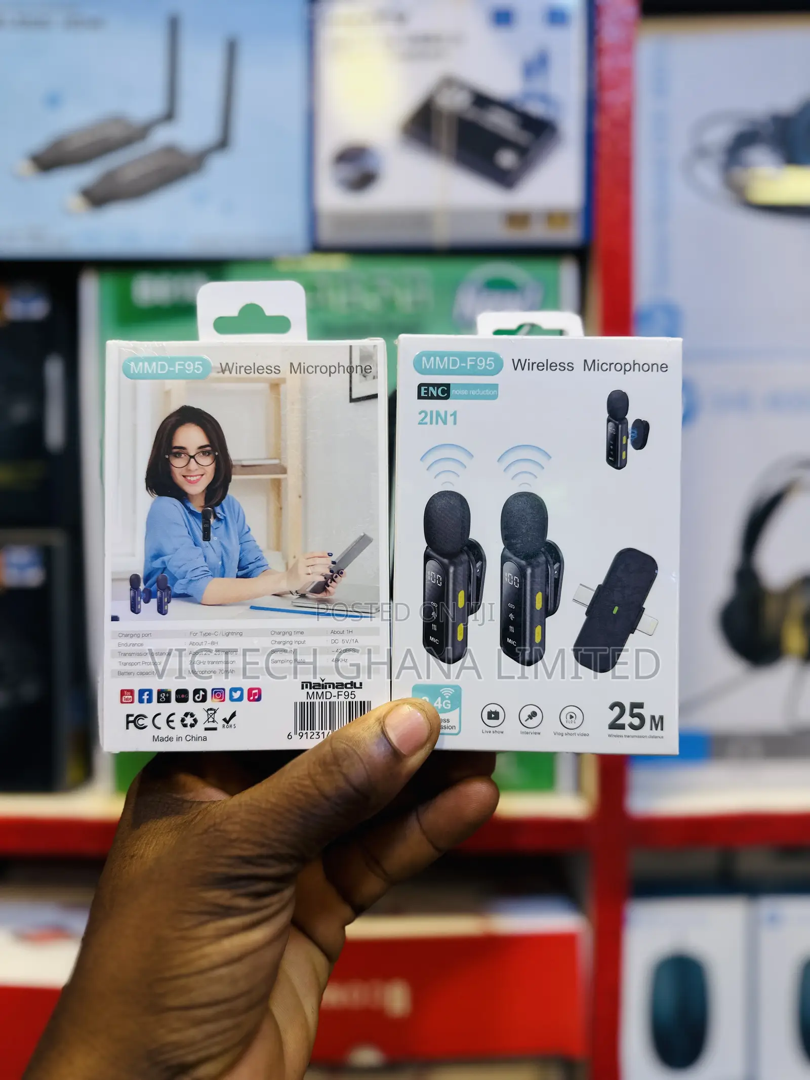 MMD-F95 Wireless Microphone 2-in-1