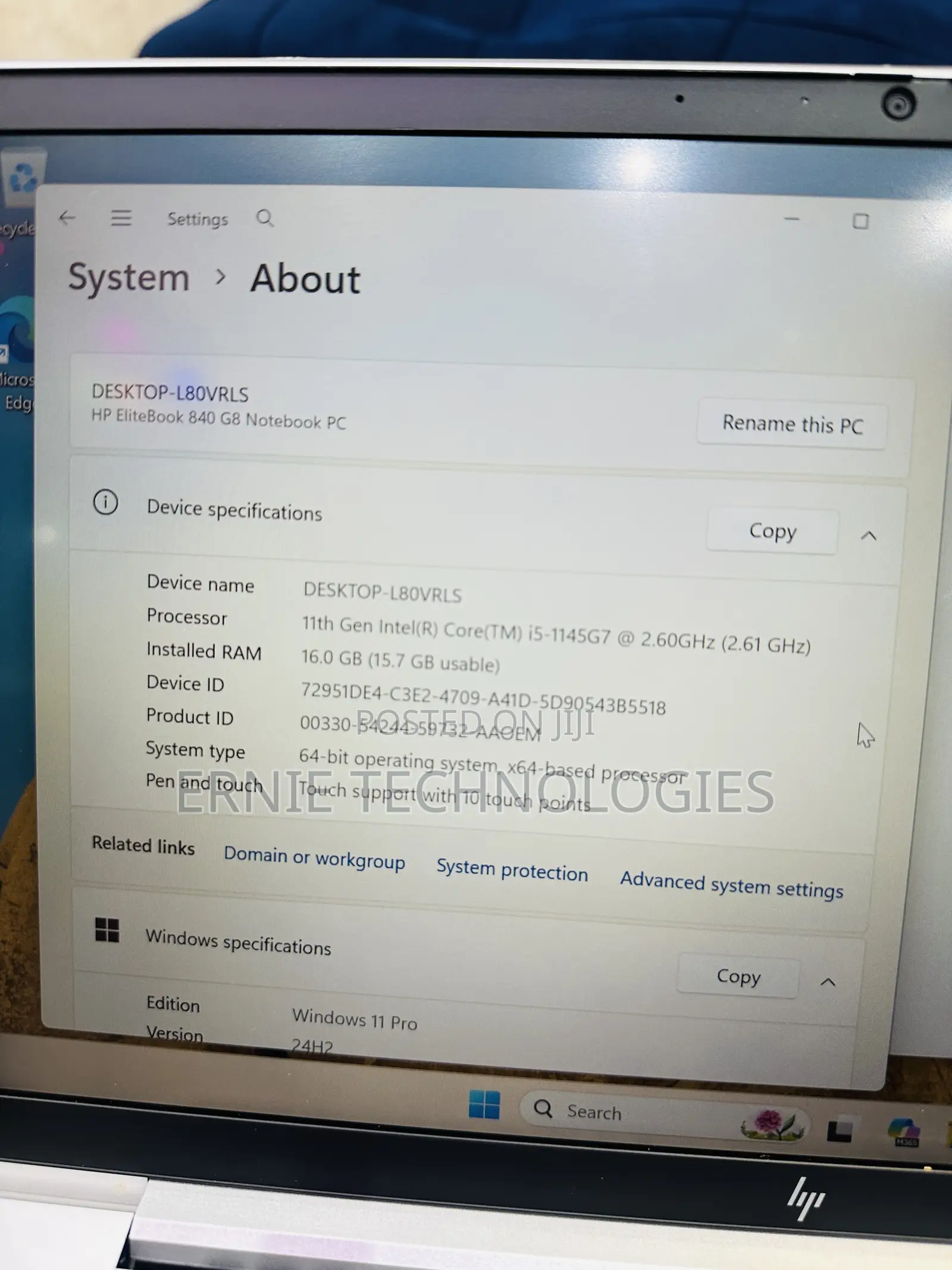 Laptop HP EliteBook 840 G8 16GB Intel Core i5 SSD 256GB