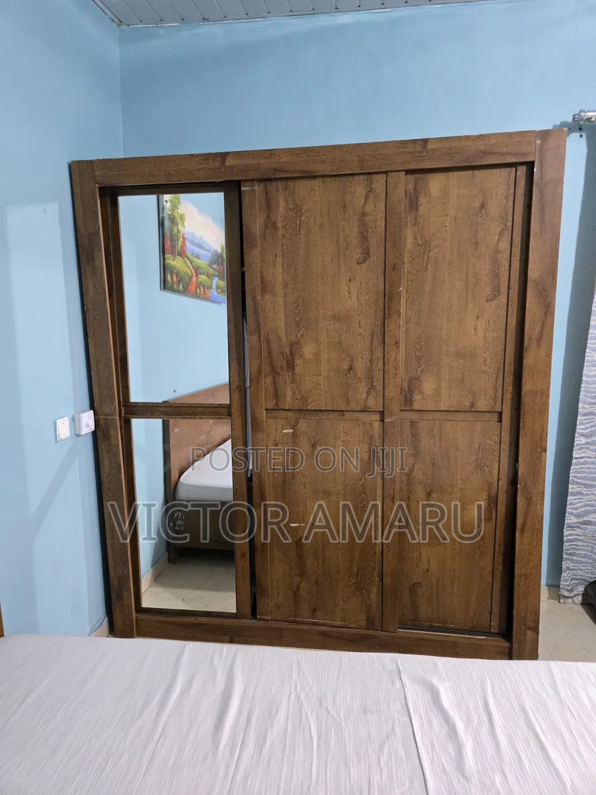 Bed Frame 6×6 With Wardrobe and Mattress