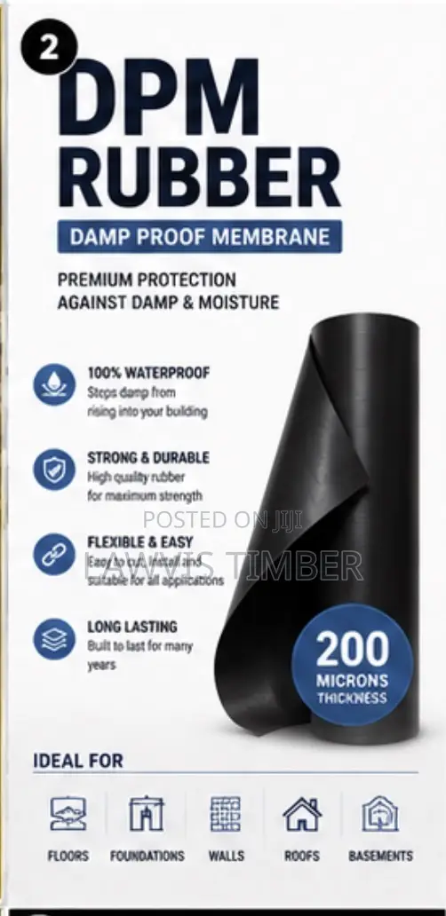 200 Microns DPM Rubber | Damp Proof Membrane Roll | LVD