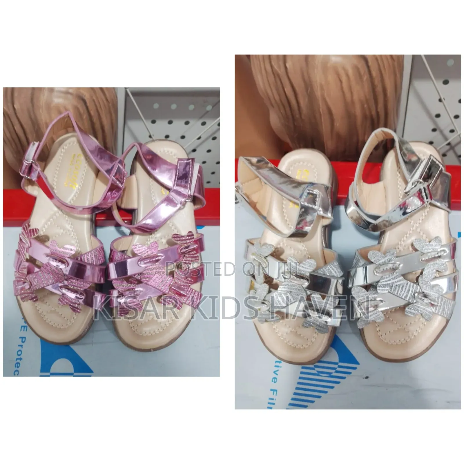 Simply Cute Girls Sandals Size 26( Silver), Size 29 ( Pink)