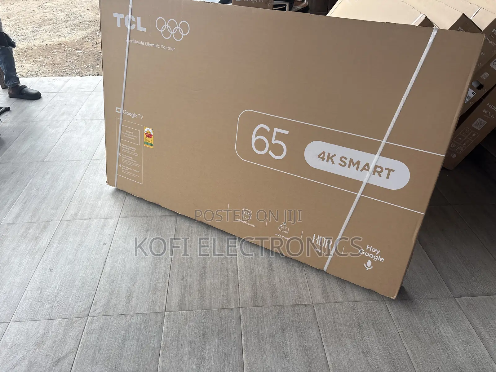 A Powered Google TCL Large 65-Inch LED Display