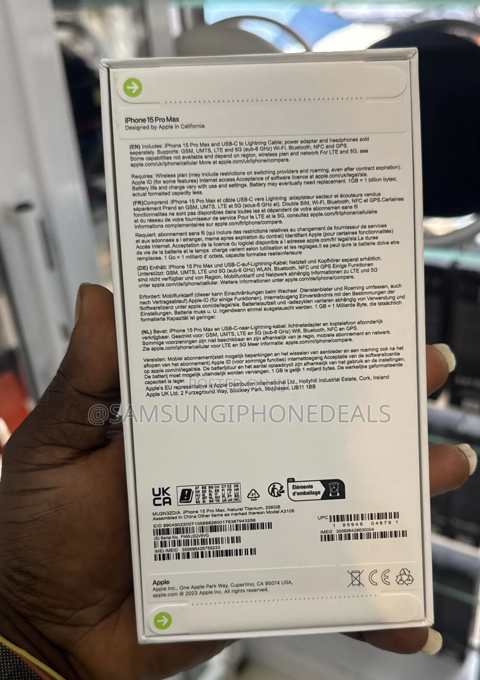 New Apple iPhone 15 Pro Max 256 GB Gold