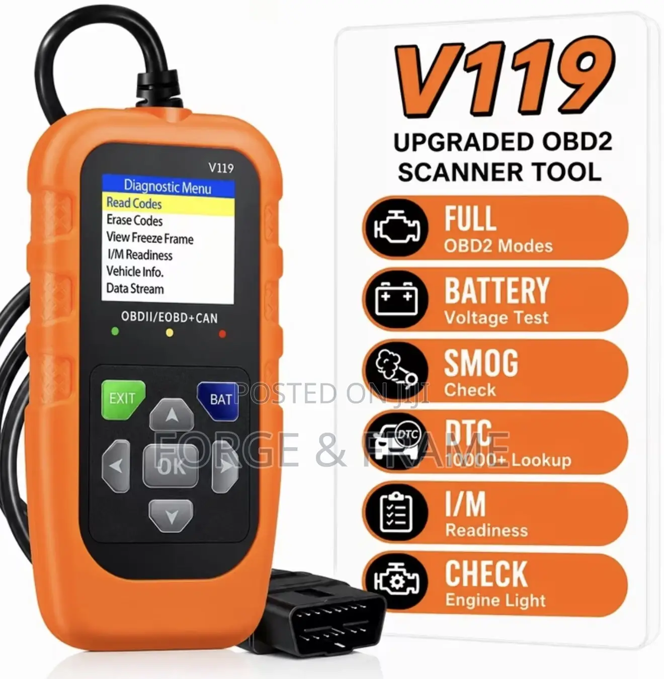 Professional OBD2 Car Diagnostic Scanner With 8-Language Support