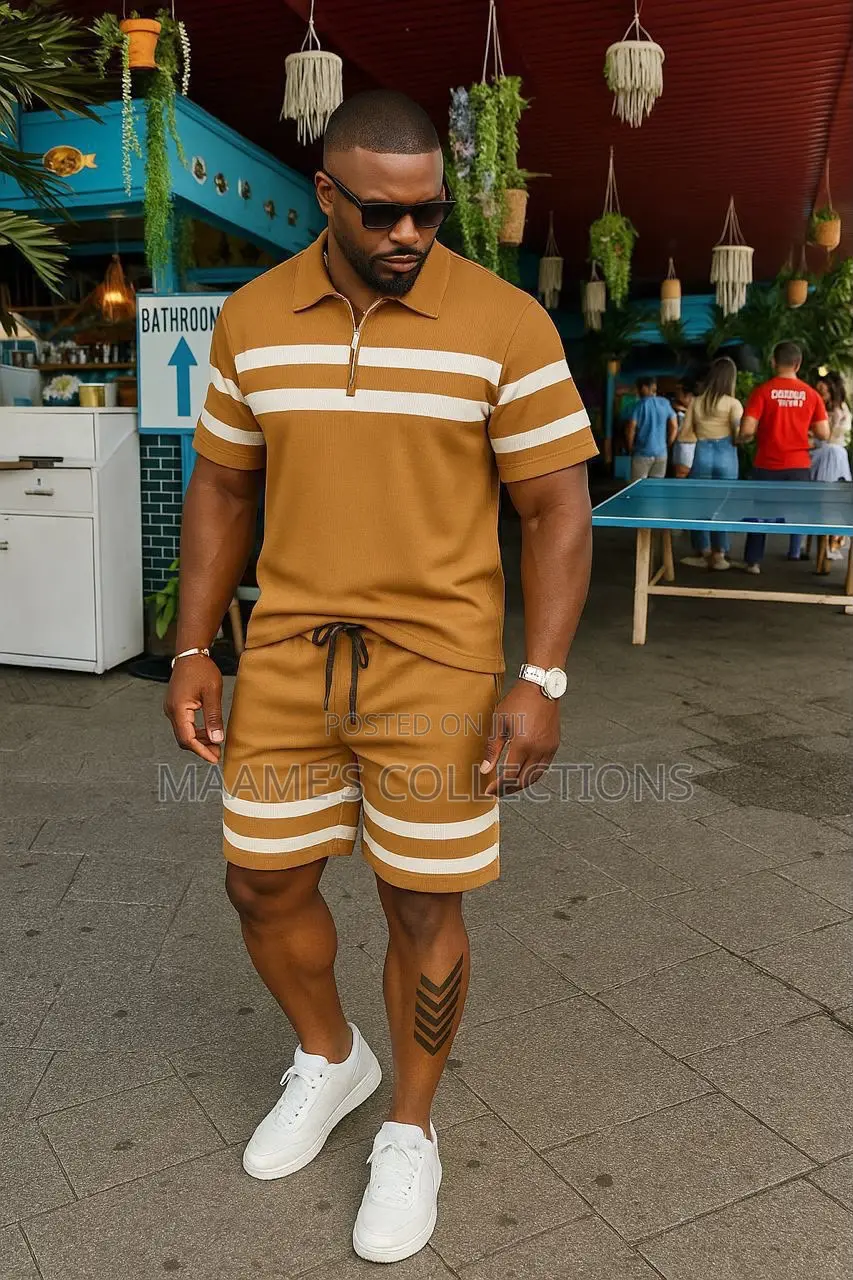 Premium Men’s 2-Piece Polo Shirt Shorts Set | Casual Summer Outfit