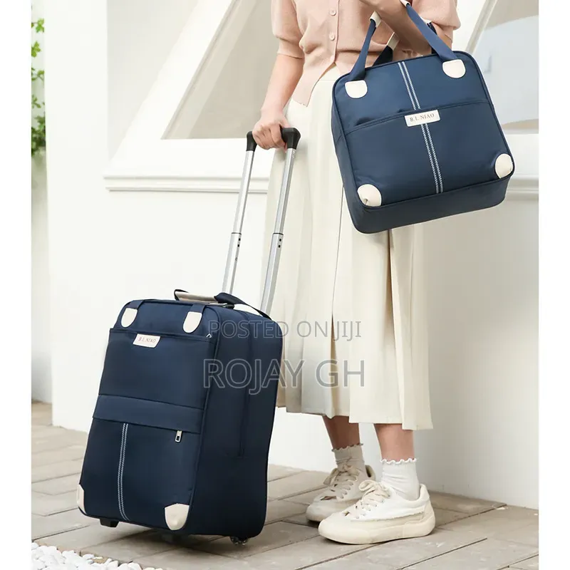 2 in 1 Travel Luggage Bag - Navy Blue