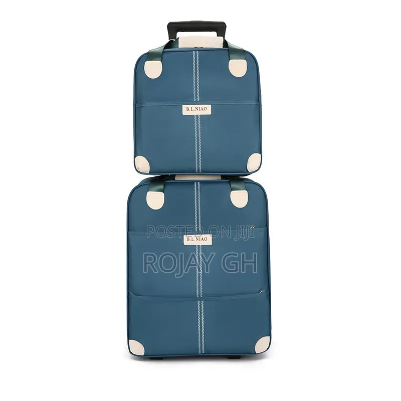2 in 1 Travel Luggage Bag - Navy Blue
