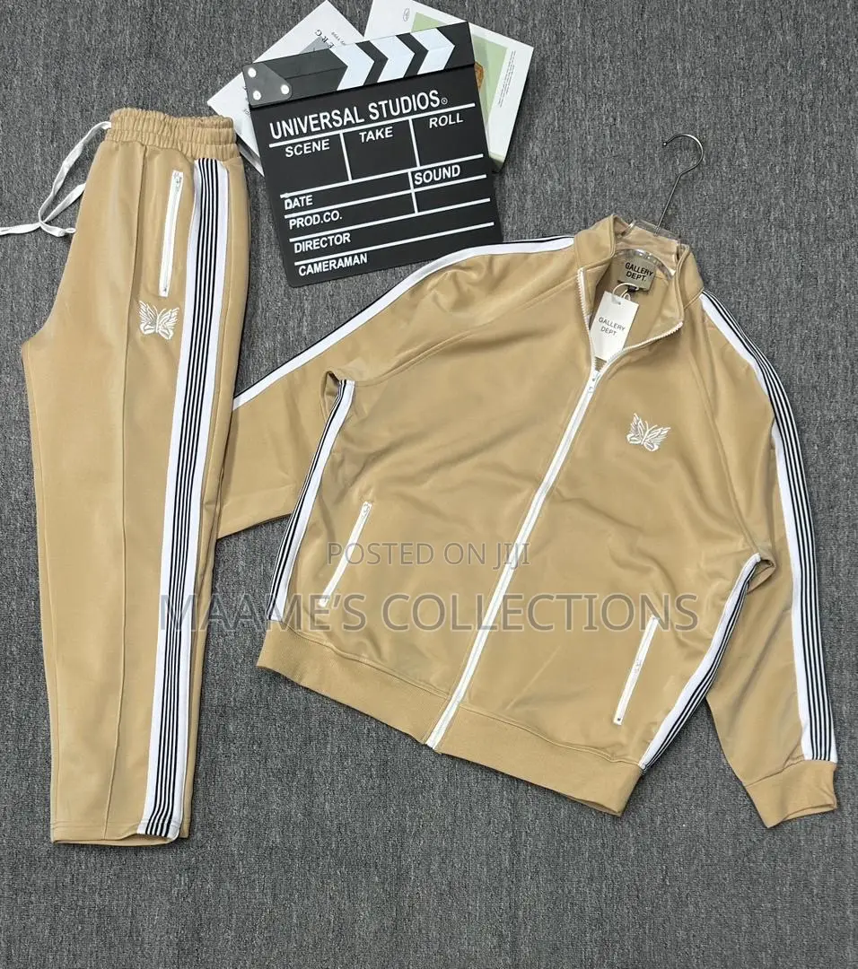 Men’s Designer Needles Butterfly Embroidery Logo Tracksuit Set