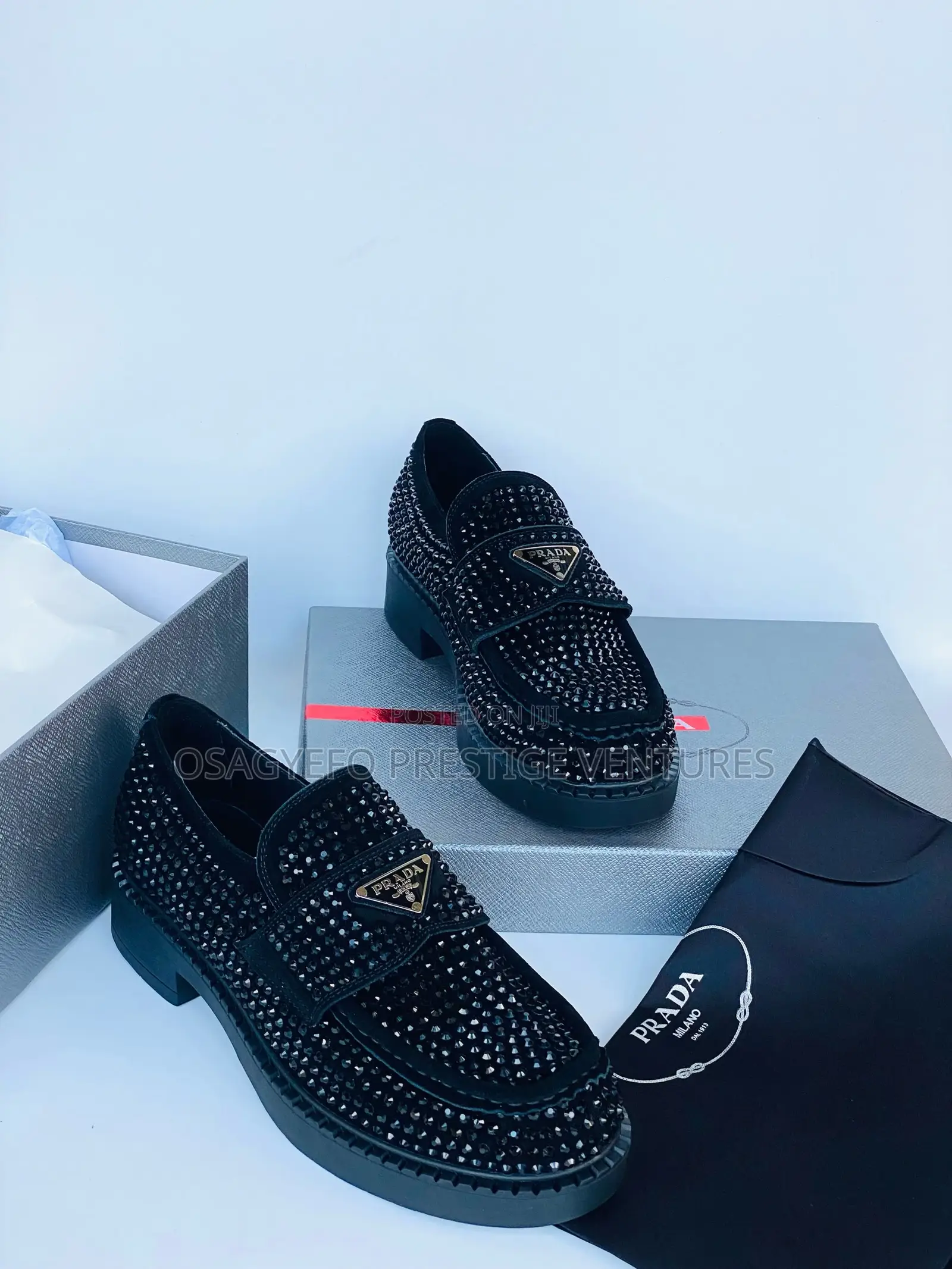 Trendy Rhinestone Prada Shoe