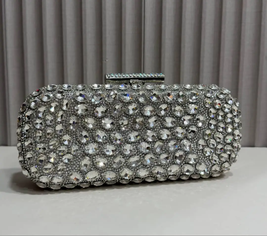 Luxury Crystal Rhinestone Evening Clutch Bag for Weddings Parties