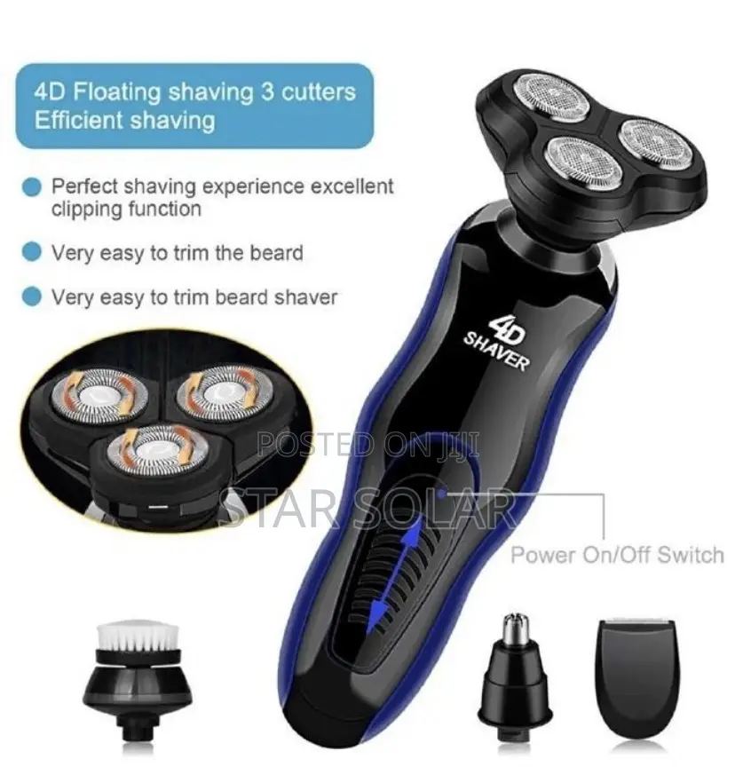 4 in 1 Waterproof Electric Shaver Rechargeable Razor for Men Beard