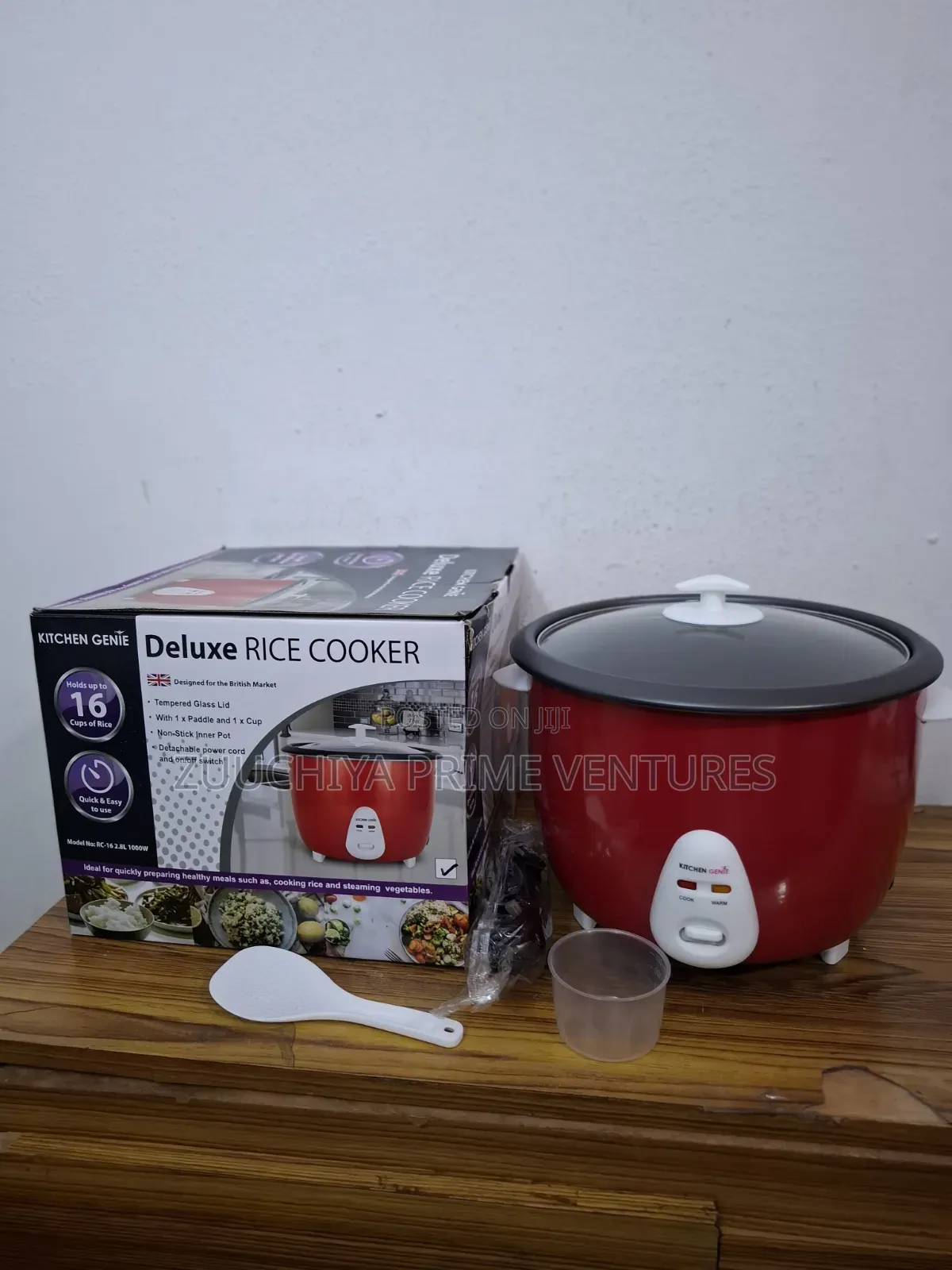 2.8l Kitchen Genie Deluxe Rice Cooker(red) From Uk 