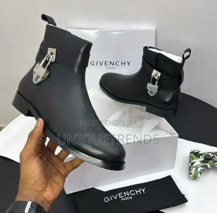 Original GIVENCHY Padlock Leather Ankle Boots