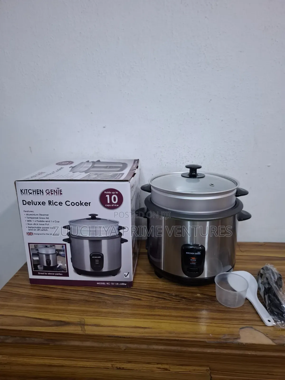 1.8 L Kitchen Genie Deluxe Rice Cooker With Steamer From Uk