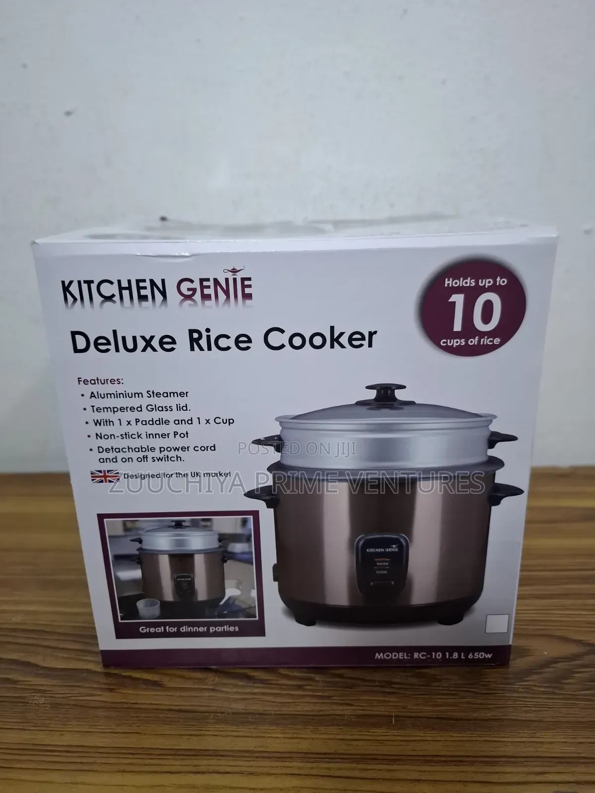 1.8 L Kitchen Genie Deluxe Rice Cooker With Steamer From Uk