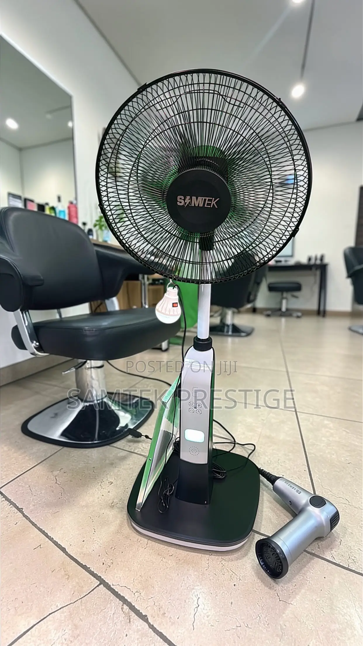 SamTek 18inch Rechargeable Solar Fan