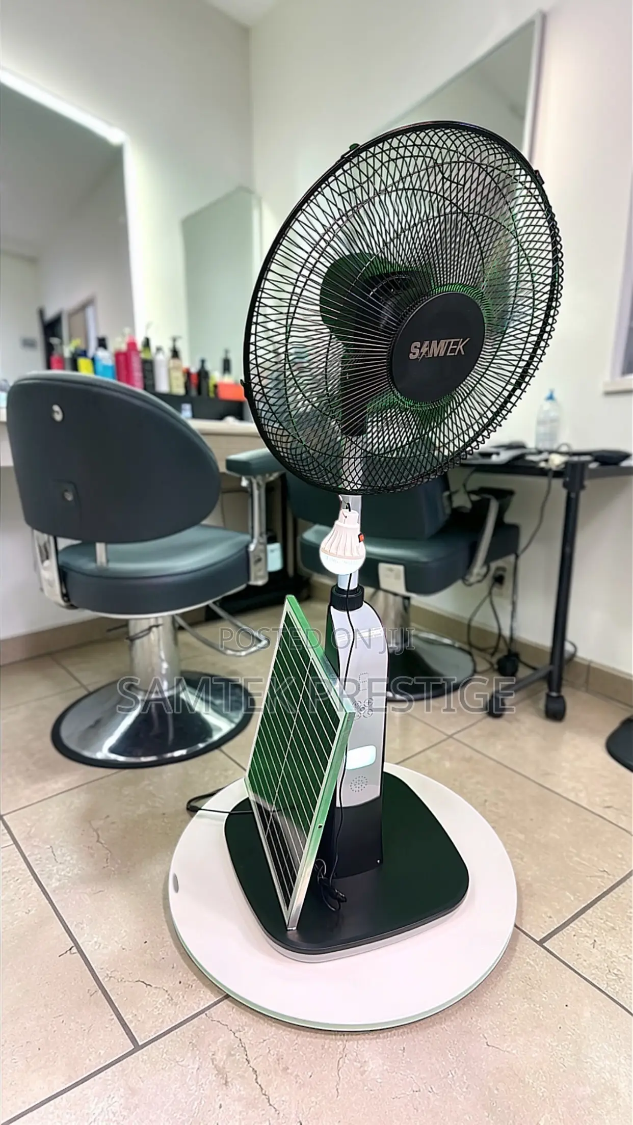 SamTek 18inch Rechargeable Solar Fan