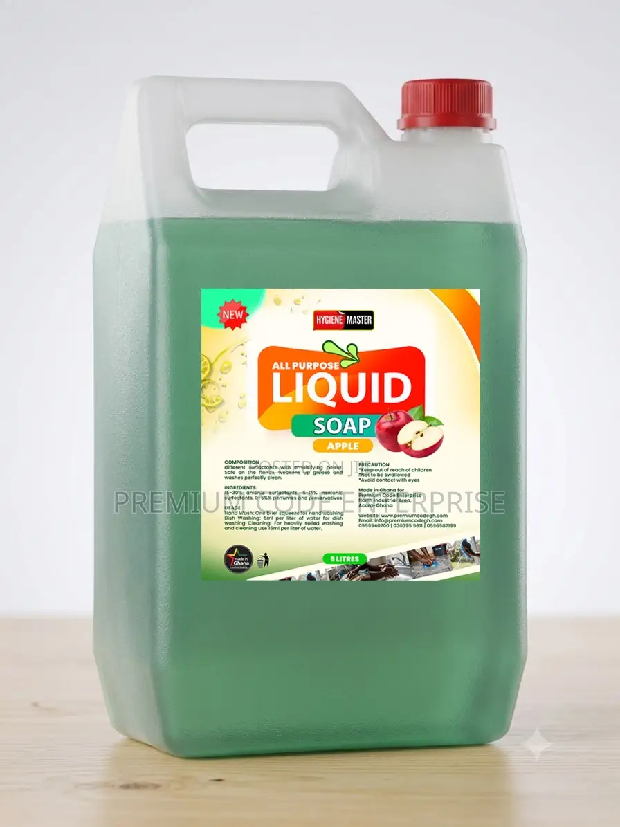 Liquid Soap Gel, All Purpose, 5L - Apple