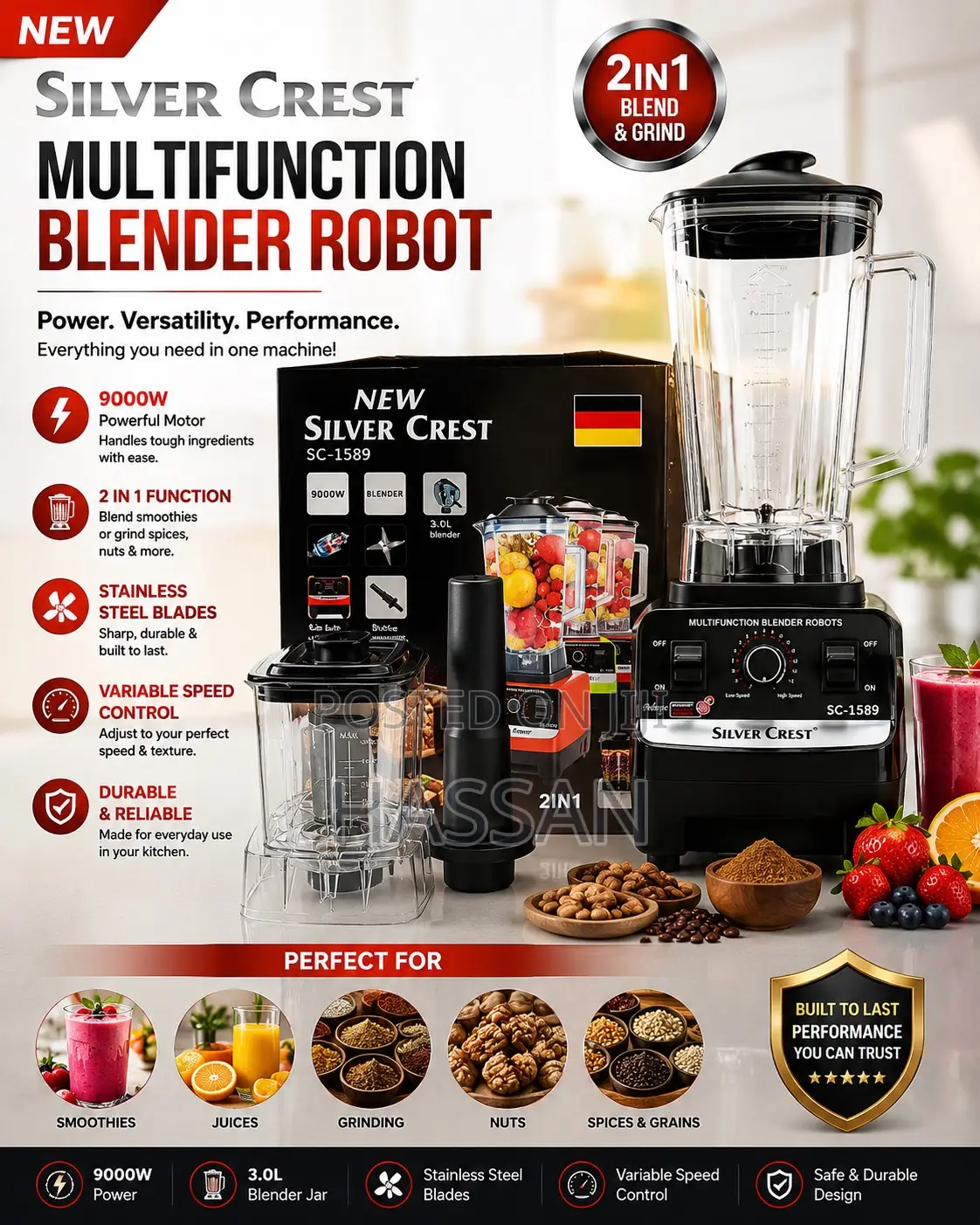 2in1 Blender 3Litres