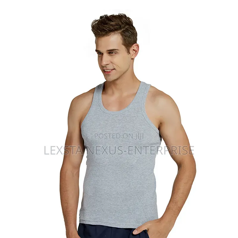 Men's Singlet - Black, Blue Grey