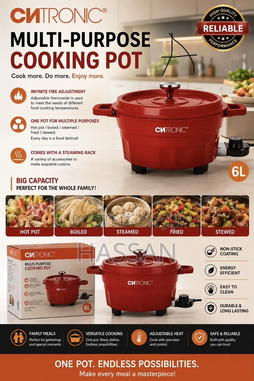 Multipurpose Electric Cooking Pot 6L