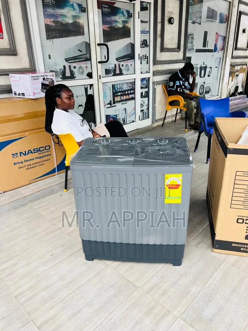 Get Nasco Semi-Automatic Washing Machine(Twin Tub)Gray.