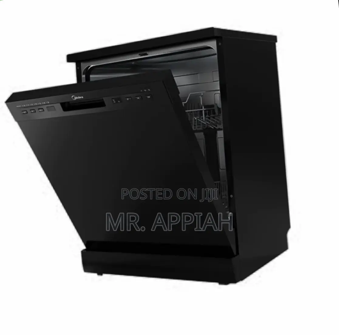 Sleek Black Midea WQP14-W7703(B) Dishwasher 