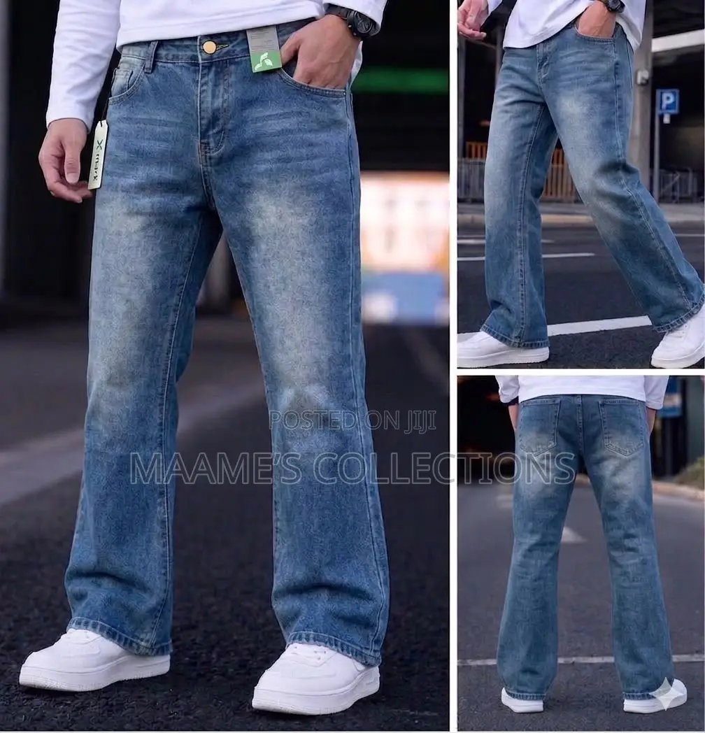 Luxury Designer Wide Leg Denim Jeans for Men (Sizes 30 - 38 )